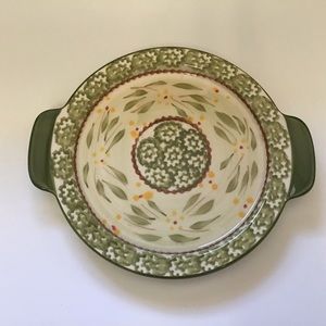 Temptations by Tara Presentable Ovenware Old World Green Serving Plate